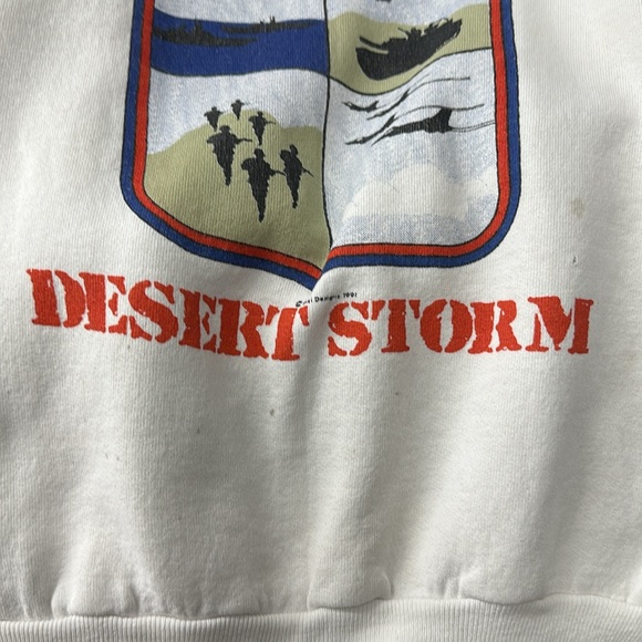 [SOLD] Vintage 90s Military Distressed Operation Desert Storm USA Made Crewneck - Picture 5 of 8